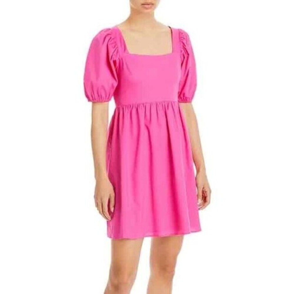 NWT Bar III Womens Pink Smocked Fit & Flare Dress Size Small - Picture 1 of 2